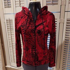Sequined Red & Black Hoodie by Take Two Size PS